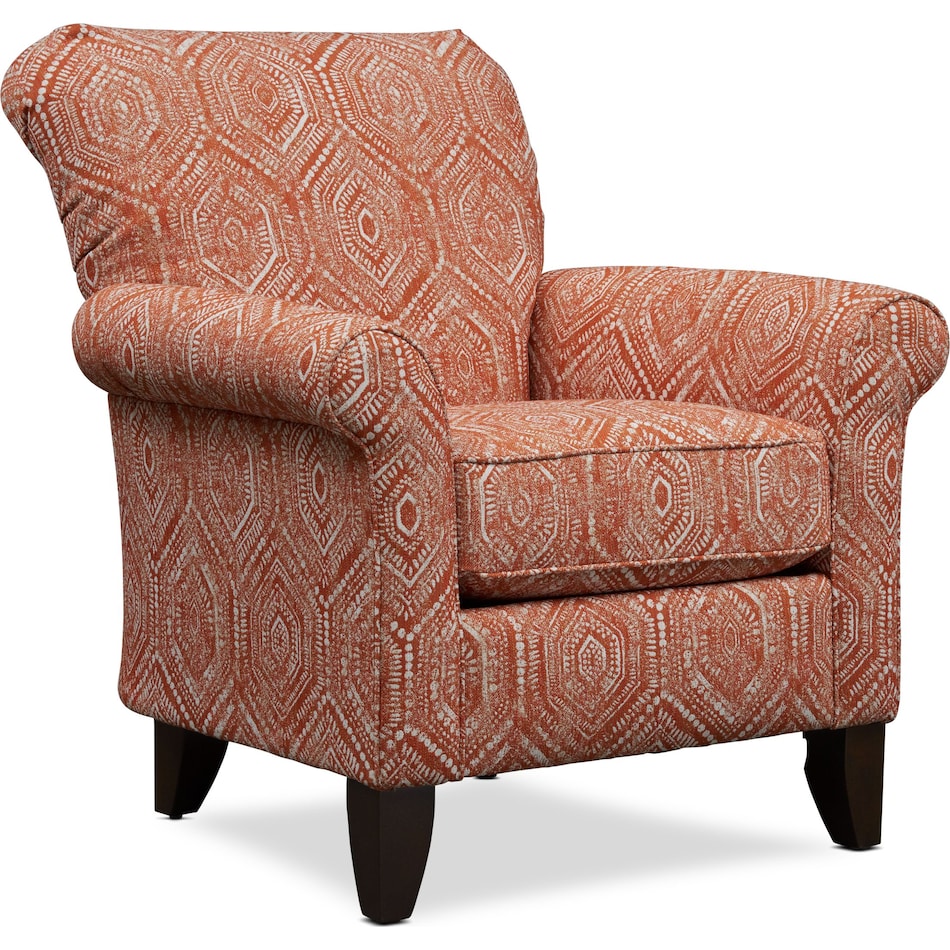 berkeley orange accent chair   