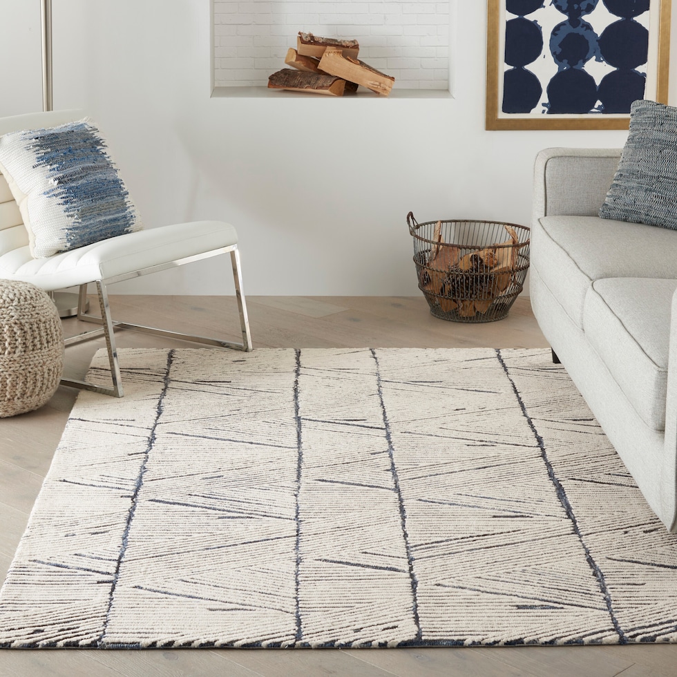 berlin white blue area rug  x    