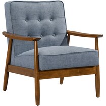 bernice blue accent chair   