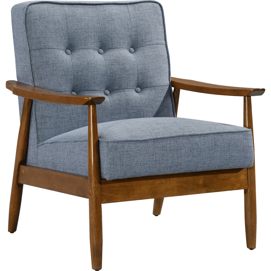 bernice blue accent chair   
