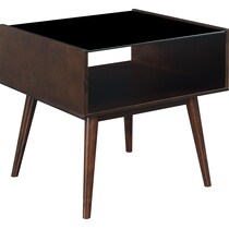 bert dark brown end table   