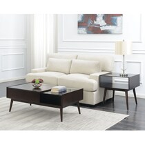 bert dark brown end table   