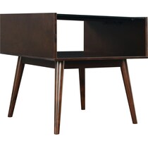 bert dark brown end table   