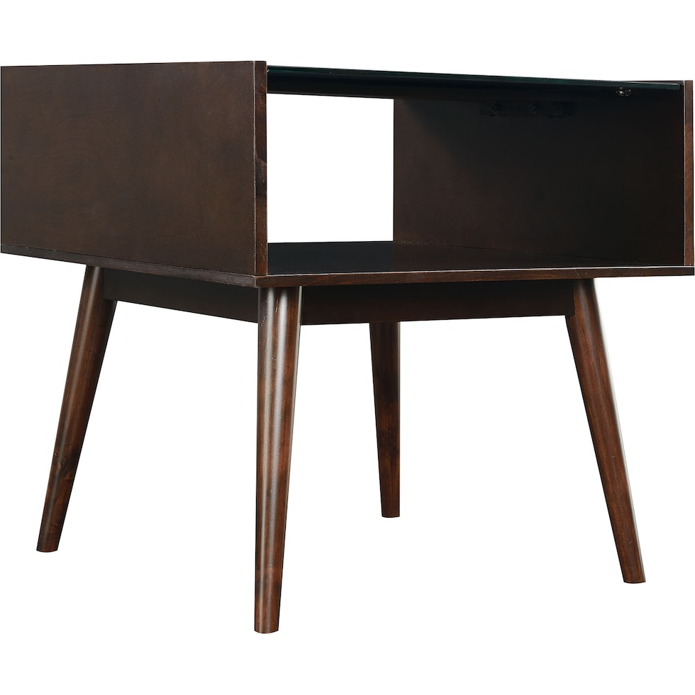 bert dark brown end table   
