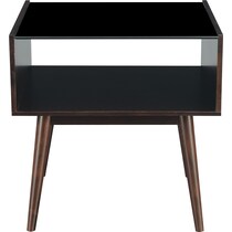 bert dark brown end table   