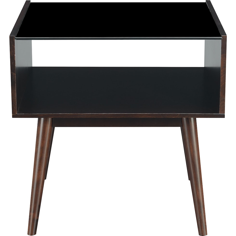 bert dark brown end table   