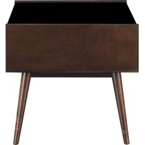 bert dark brown end table   