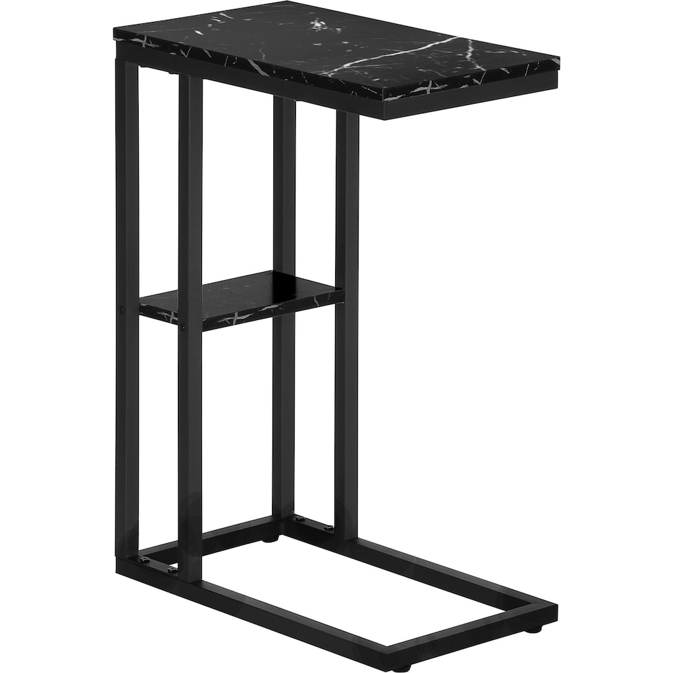 bessie black end table   