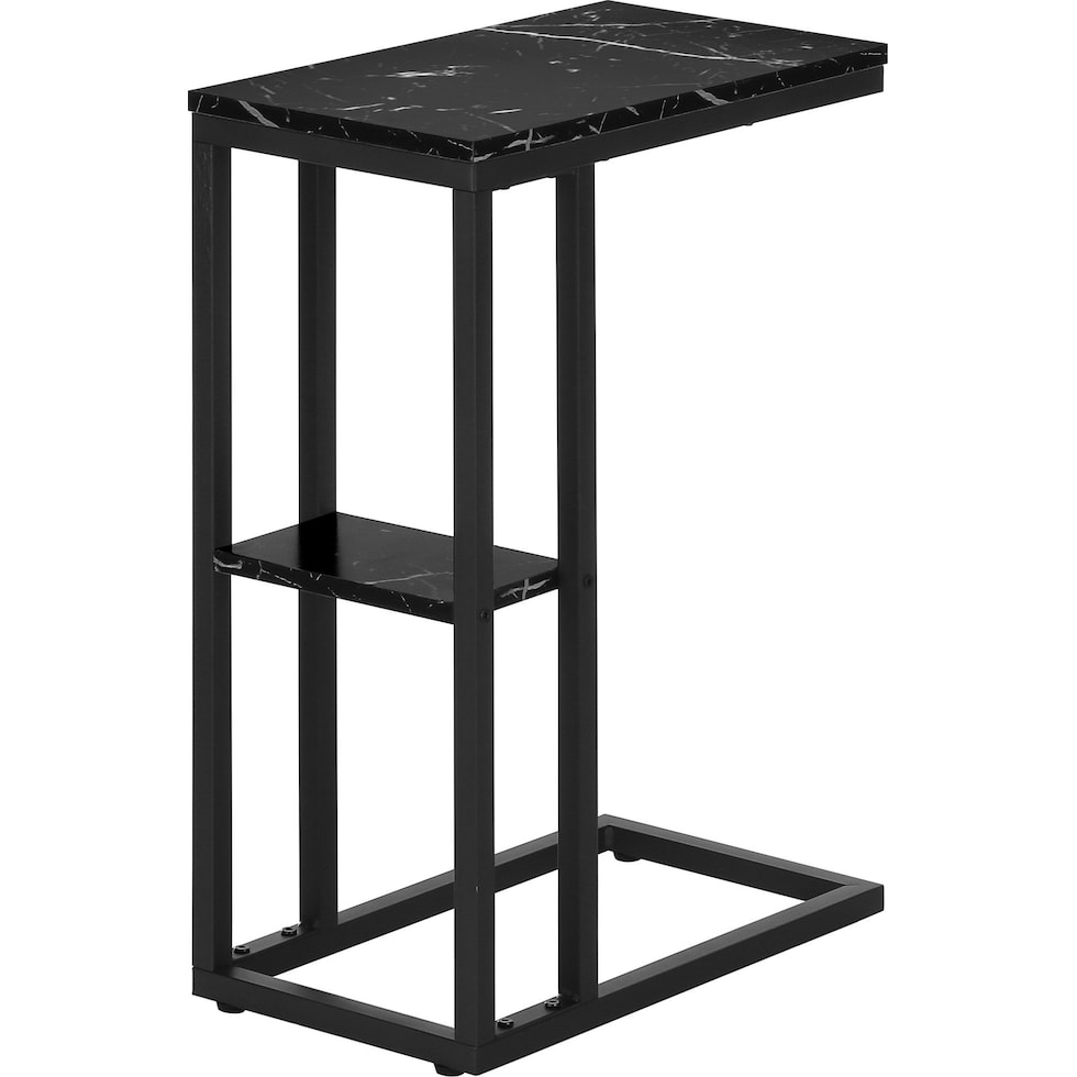 bessie black end table   