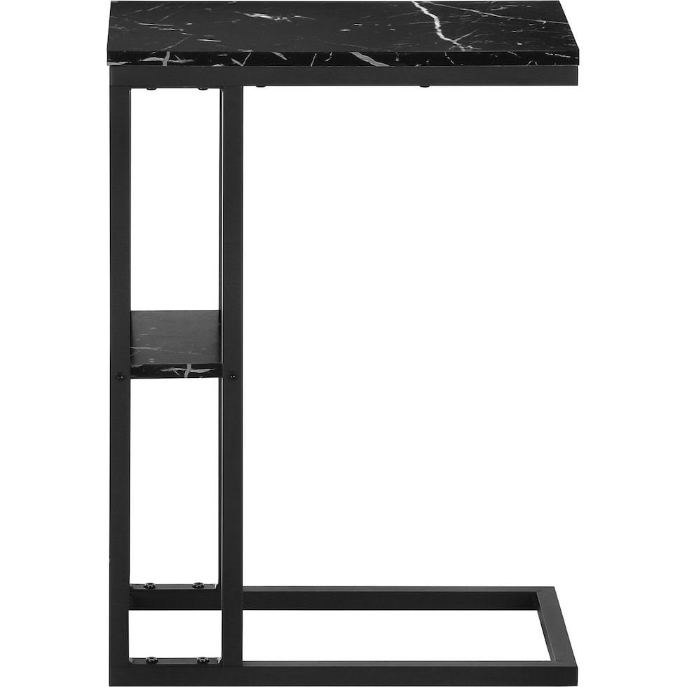 bessie black end table   