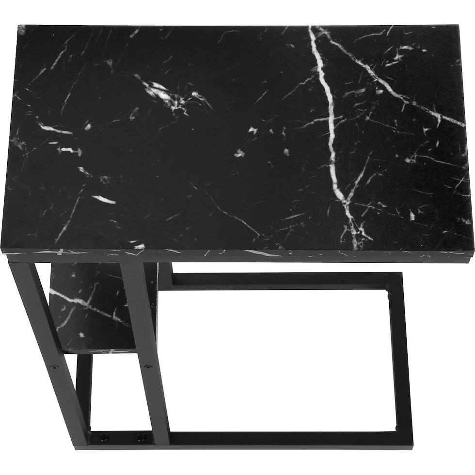 bessie black end table   