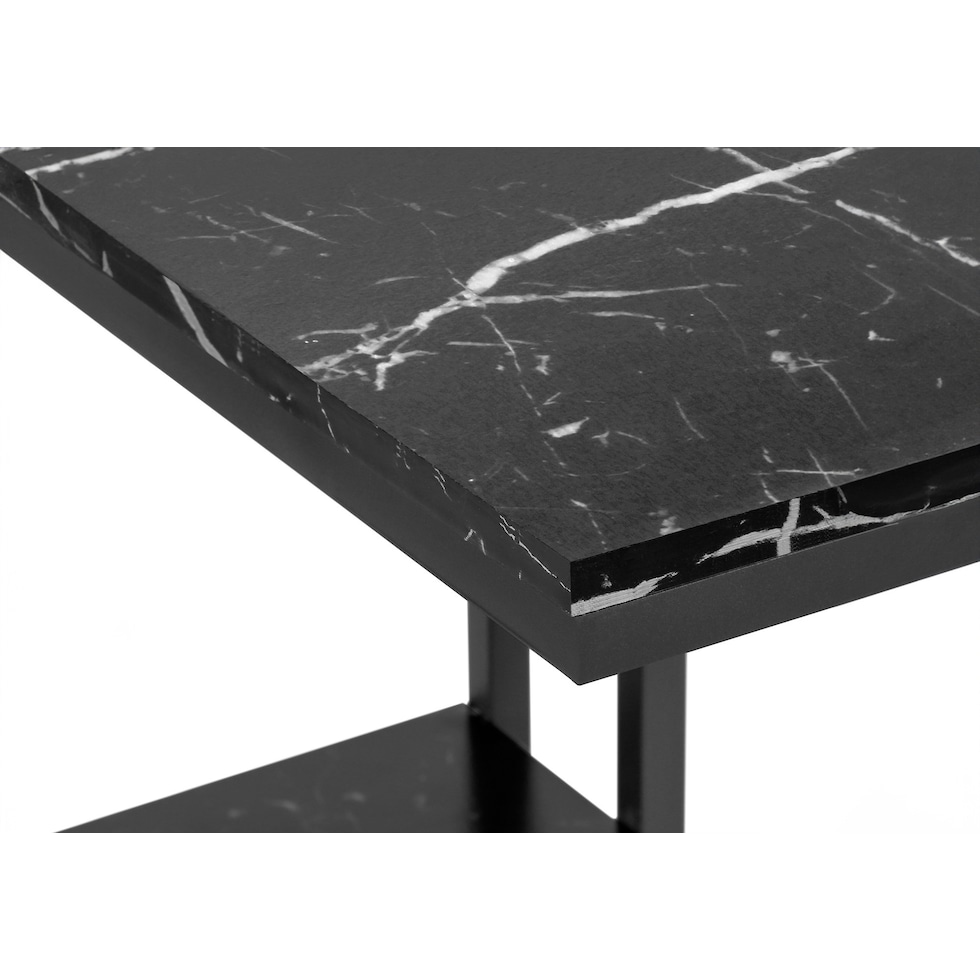 bessie black end table   