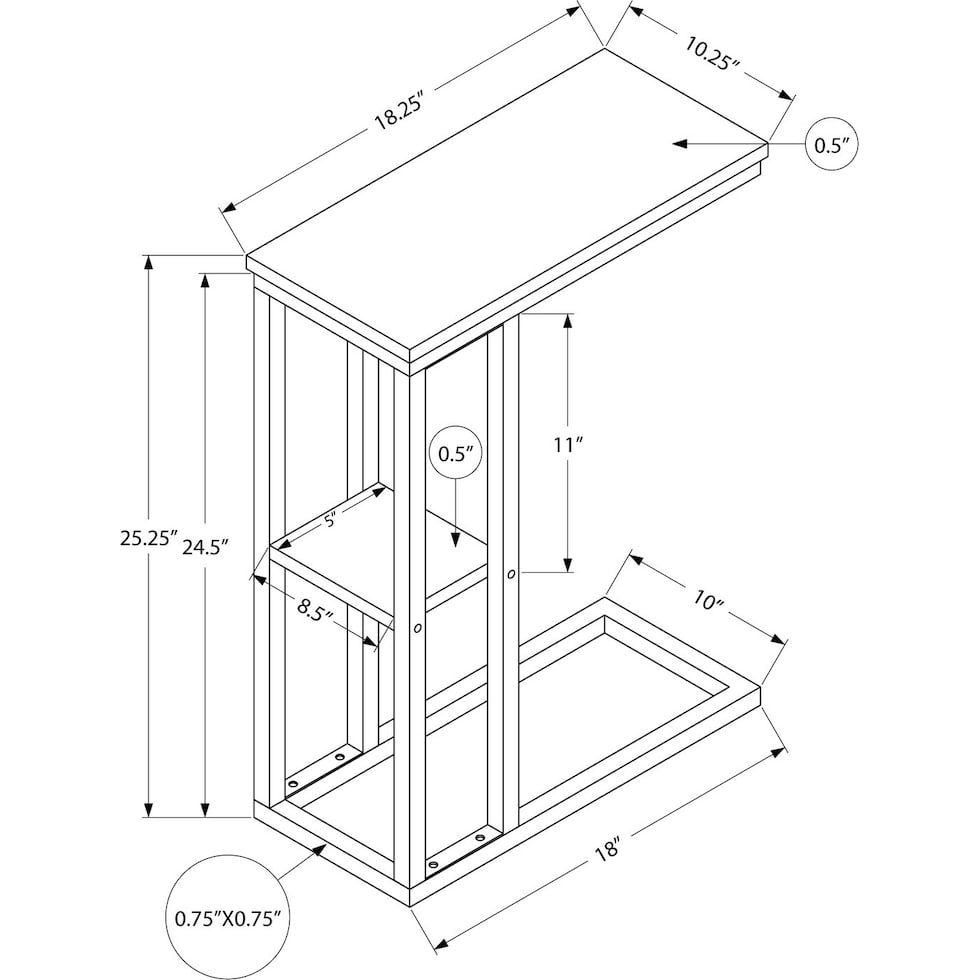 bessie dimension schematic   