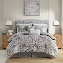bethany gray queen bedding set   