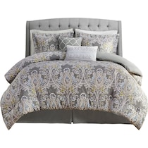 bethany gray queen bedding set   