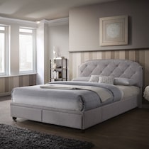 bethany gray queen storage bed   