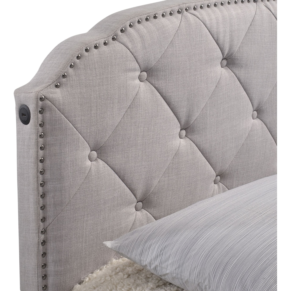 bethany gray queen storage bed   