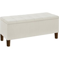 bethel white storage bench   