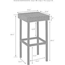 bethune gray outdoor bar stools   