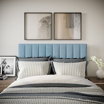 bevelyn blue queen headboard   