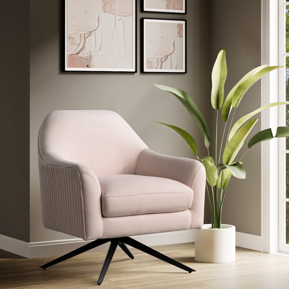 beverly pink accent chair   