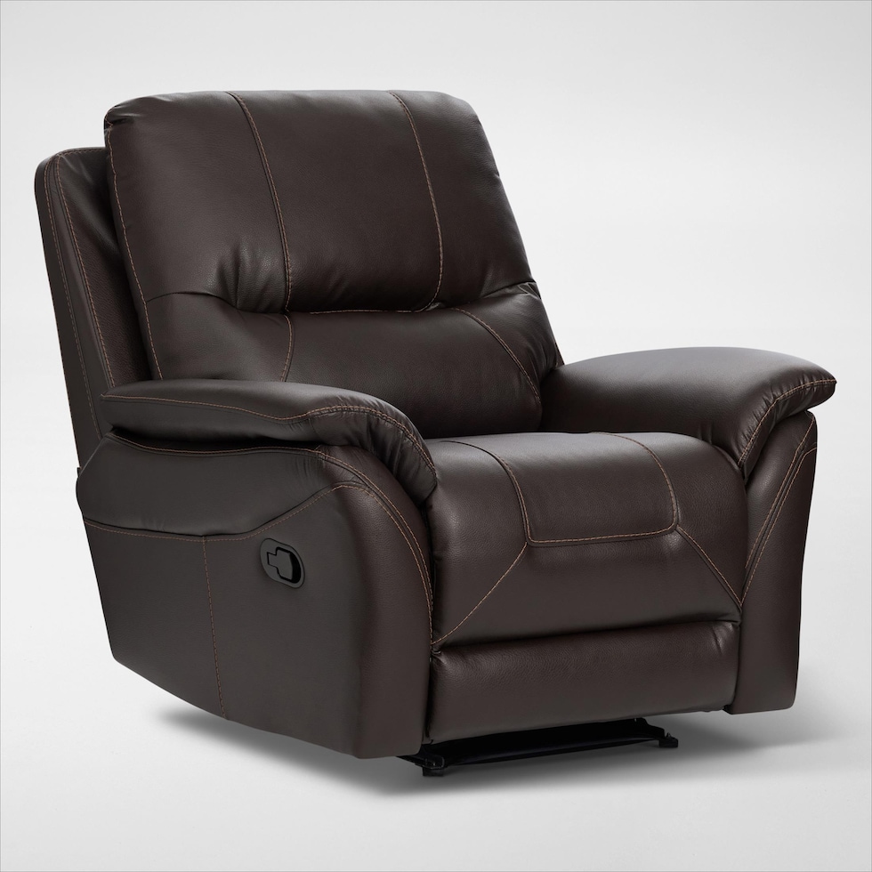 bexley dark brown recliner   