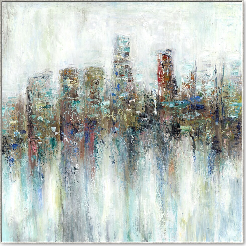 big city multicolor wall art   