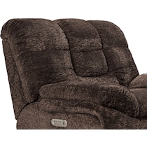 big softie dark brown  pc power reclining sectional   