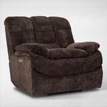 big softie dark brown power recliner   
