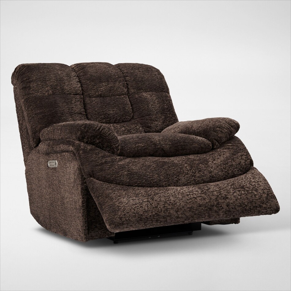 big softie dark brown power recliner   