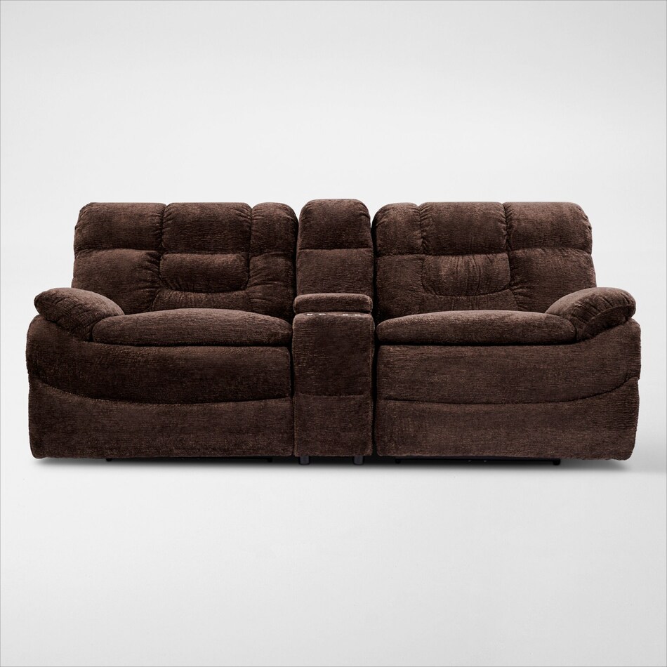 big softie dark brown power reclining loveseat   