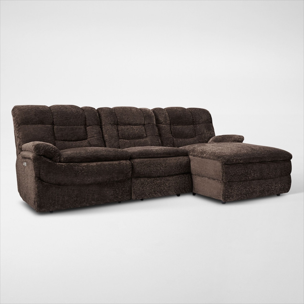 big softie dark brown sectional web   