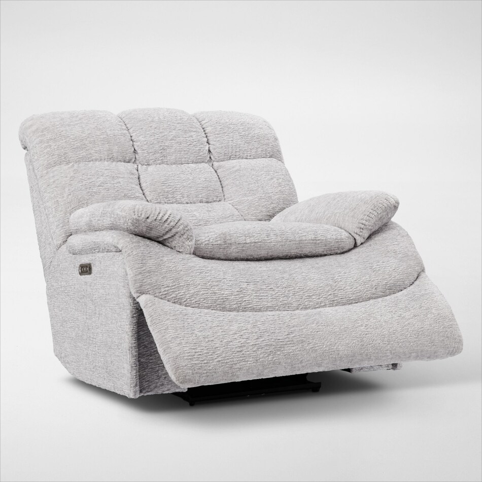 big softie gray power recliner   