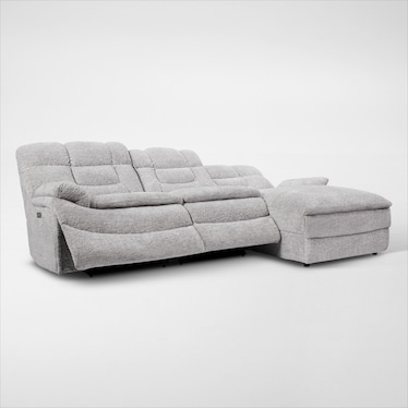 Big Softie 3-Piece Dual-Power Reclining Sectional w/ Chaise & 2 Reclining Seats