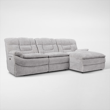 Big Softie 3-Piece Dual-Power Reclining Sectional w/ Chaise & 2 Reclining Seats