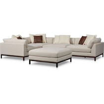 big sur white  pc sectional and ottoman   