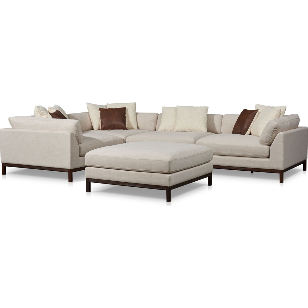 big sur white  pc sectional and ottoman   