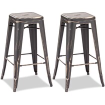 biggs black gold  pack bar stools   