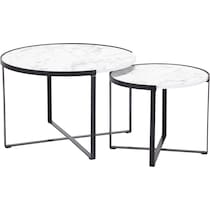 biggy white black coffee table   