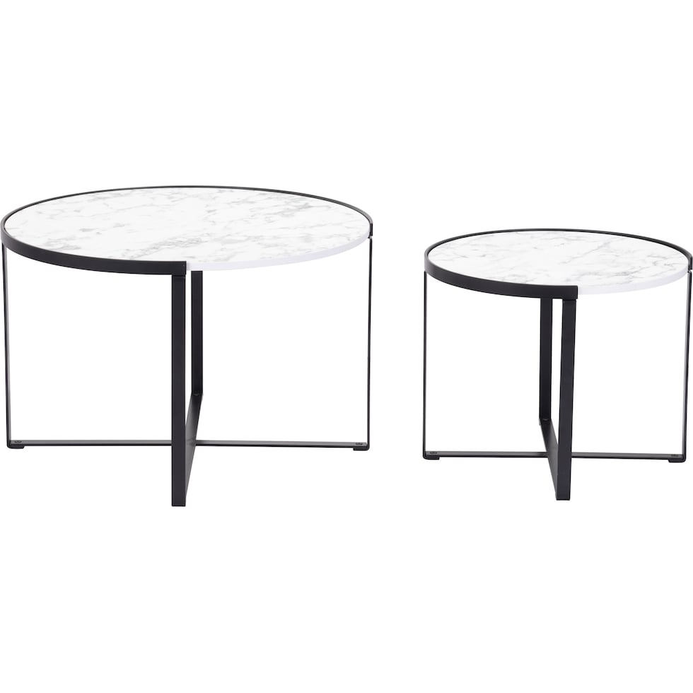 biggy white black coffee table   