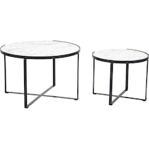 biggy white black coffee table   