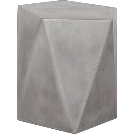 Bijoux Indoor/Outdoor Concrete Accent Table/Stool - Gray
