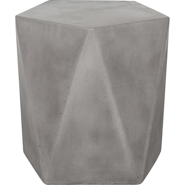 Bijoux Indoor/Outdoor Concrete Accent Table/Stool - Gray