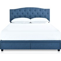 billie blue queen storage bed   