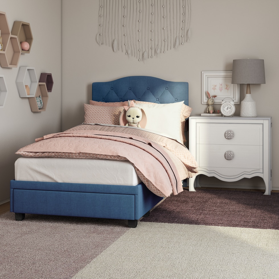 billie blue twin bed   