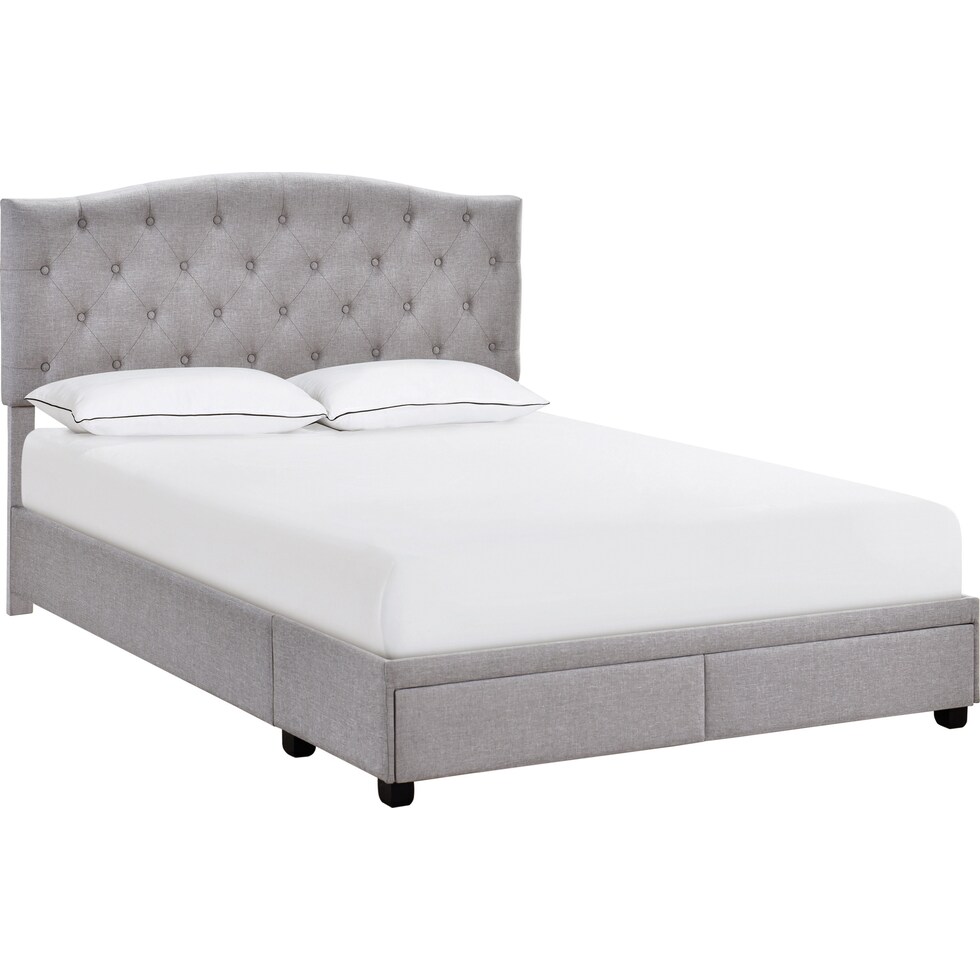 billie gray king bed   