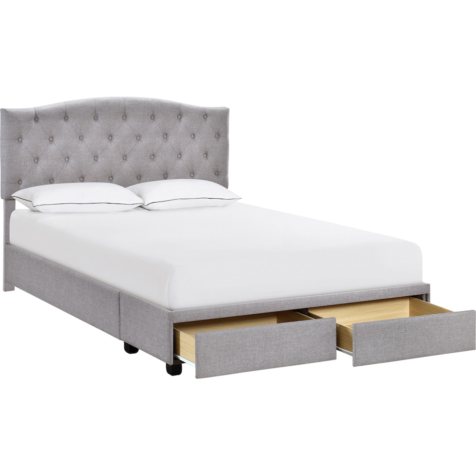 billie gray king bed   