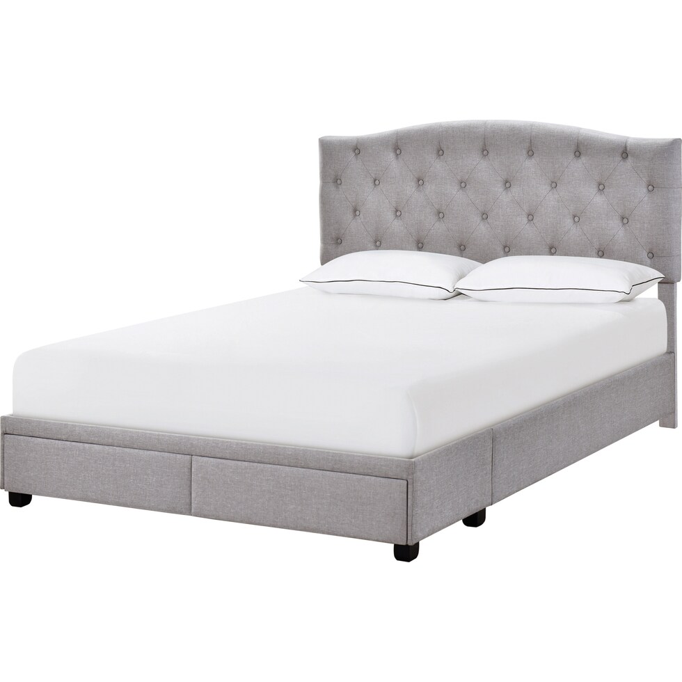 billie gray king bed   