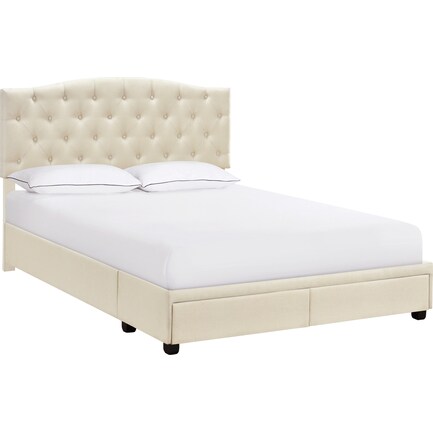 Billie King Upholstered Storage Bed - Linen