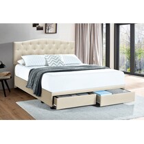 billie white king bed   